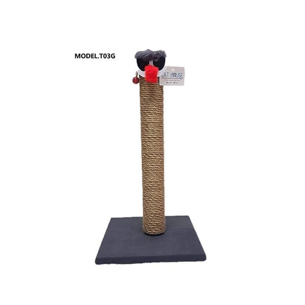 Cat Hause T03 Palyaço Kedi Tırmalama Tahtası Gri 28x28x52 Cm