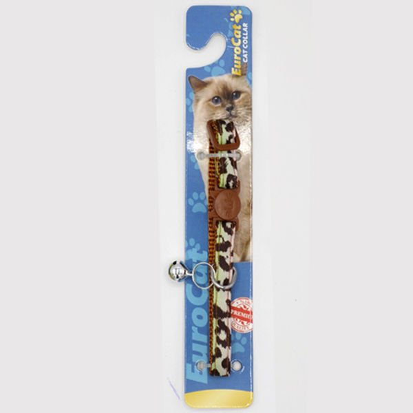 Eurocat Leopar Desenli Kedi Boyun Tasması 1 Adet 10 Mm 28 Cm Yeşil