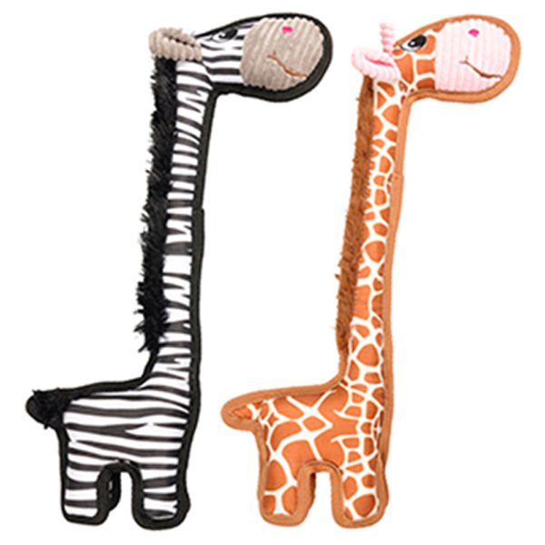 Flamingo Peluş Zebra Köpek Oyuncağı Kahverengi 15x10x23 Cm