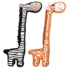 Flamingo Peluş Zebra Köpek Oyuncağı Kahverengi 15x10x23 Cm