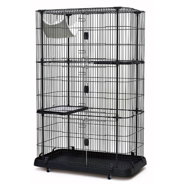 Dayang Metal Kedi Kafesi Siyah 109.3x63.8x161.6 Cm