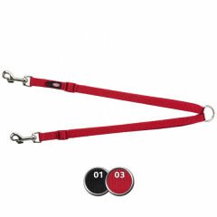 Trixie İkili Köpek Gezdirme Tasması Kırmızı Medium 15 Mm 40-70 Cm
