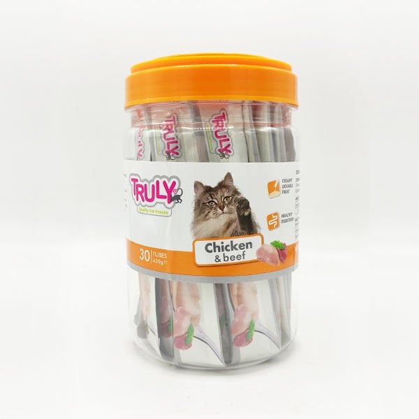 Truly Tavuklu ve Biftekli Sıvı Kedi Ödül Maması 14 Gr 30 Adet