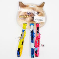 Eurocat Damga Desenli Kedi Boyun Tasması Kamuflaj 3 Adet 10 Mm 28 Cm