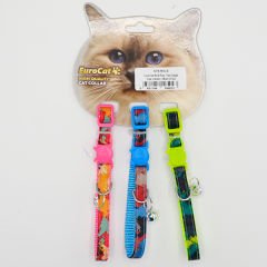 Eurocat Dalga Desenli Kedi Boyun Tasması 3 Adet 10 Mm 28 Cm