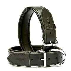 Doggie Fırstclass Köpek Deri Boyun Tasması Medium Siyah 3,5x47-55 Cm