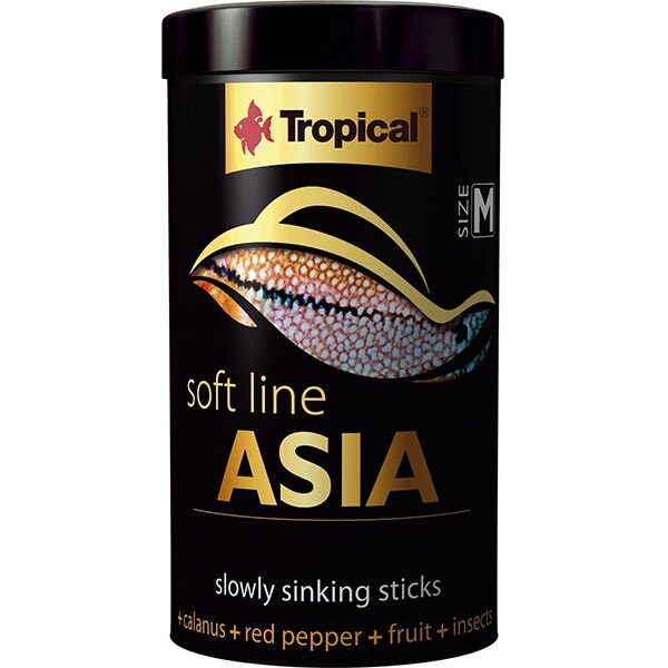 Tropical Softline Asia Asya Kökenli Balıklar için Batan Yumuşak Taneli Çubuk Balık Yemi Medium 250 Ml 100 Gr