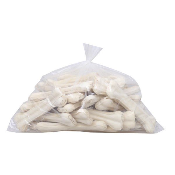 Delibon Deri Pres Kemik Köpek Ödülü Beyaz 22 Cm 5 Kg