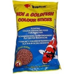 Tropical Koi Goldfish Colour Sticks Havuz Balıkları için Renklendirici Temel Balık Yemi 1000 Ml 80 Gr