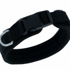 Doggie Havalı Dokuma Köpek Boyun Tasması Medium Siyah 1.5x30-40 Cm