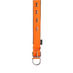 Actirex Neon Kemik Desenli Köpek Boyun Tasması Turuncu Small 2.5x37-45 Cm