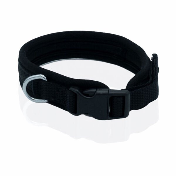 Doggie Havalı Dokuma Köpek Boyun Tasması Medium Siyah 1.5x30-40 Cm