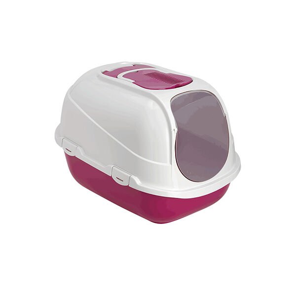 Moderna Mega Comfy Jumbo Kapalı Kedi Tuvaleti Fuşya 66 Cm