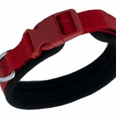 Doggie Havalı Dokuma Köpek Boyun Tasması Medium Kırmızı 1.5x30-40 Cm