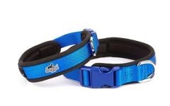 Doggie Havalı Dokuma Köpek Boyun Tasması Medium Mavi 1.5x30-40 Cm
