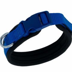 Doggie Havalı Dokuma Köpek Boyun Tasması Medium Mavi 1.5x30-40 Cm