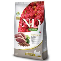 N&D Quinoa Mini Ördekli Kısırlaştırılmış Köpek Maması 2.5 Kg