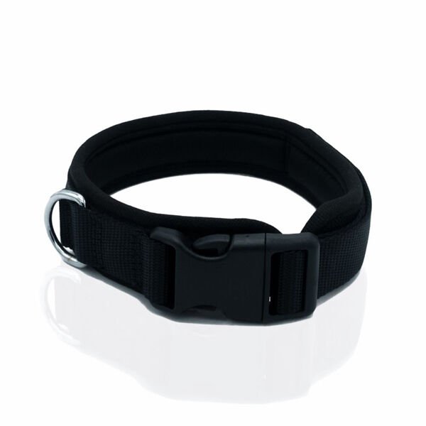 Doggie Havalı Dokuma Köpek Boyun Tasması Medium Siyah 2x35-45 Cm