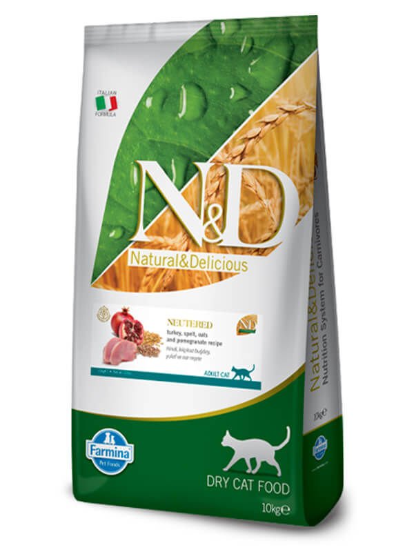 N&D Düşük Tahıllı Hindili  Kısırlaştırılmış Kedi Maması 10 Kg