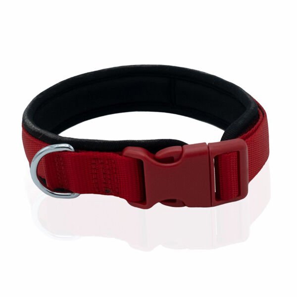 Doggie Havalı Dokuma Köpek Boyun Tasması Medium Kırmızı 2x35-45 Cm
