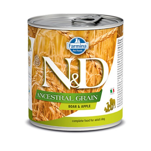 N&D Düşük Tahıllı Domuzlu ve Elmalı Konserve Köpek Maması 285 Gr