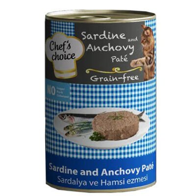 Chefs Choice Kıyılmış Sardalya ve Hamsili Yetişkin Konserve Kedi Maması 400 Gr