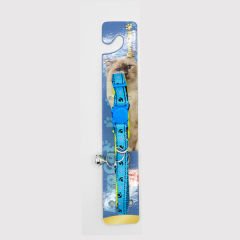 Euro Cat Kedi Boyun Tasması Mavi Çapa Desenli 10 Mm 28 Cm