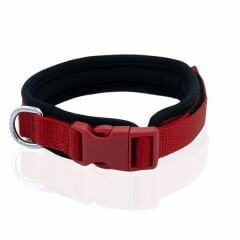 Doggie Havalı Dokuma Köpek Boyun Tasması Medium Kırmızı 2.5x40-50 Cm