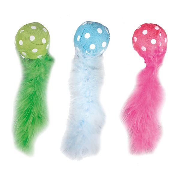 Karlie Kuyruklu Peluş Top Kedi Oyuncağı 14x4 Cm