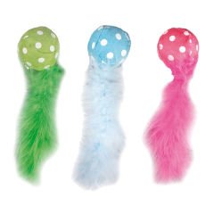 Karlie Kuyruklu Peluş Top Kedi Oyuncağı 14x4 Cm