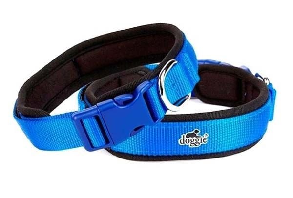 Doggie Havalı Dokuma Köpek Boyun Tasması Medium Mavi 2.5x40-50 Cm