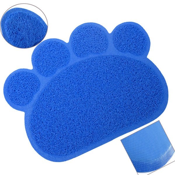 Euro Cat Mat Kedi Pati Desenli Paspası Mavi 60x45 Cm