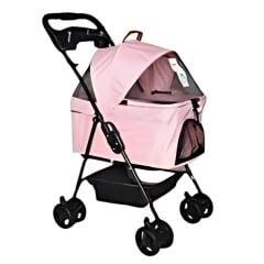 Zampa Verstappen Kedi ve Köpek Arabası Pembe 45x64x96 Cm