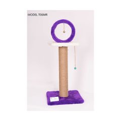 Cat Hause T06 Kalın Çember Yataklı Kedi Tırmalama Tahtası Mor 78 Cm