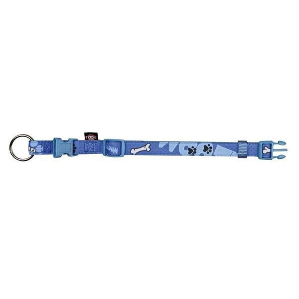 Trixie Köpek Boyun Tasması Kemik Desenli Mavi Medium 15 Mm 30-45 Cm