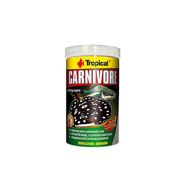 Tropical Carnivore Etçil Balıklar için Pellet Balık Yemi 1000 Ml 600 Gr