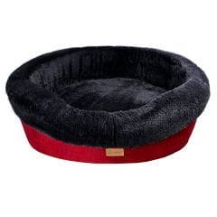 Dubex Donat Yuvarlak Köpek Yatağı Yatak Kırmızı Xlarge 95x25 Cm