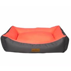 Dubex Dondurma Dikdörtgen Köpek ve Kedi Yatağı Gri/Pembe Medium 62x44x22 Cm