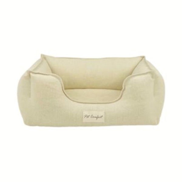 Pet Comfort Alpha Zeugma Kedi ve Köpek Yatağı Açık Sarı Small 50x60 Cm