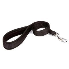 Doggie Havalı Dokuma Köpek Gezdirme Tasması Medium Siyah  2,5-120 Cm