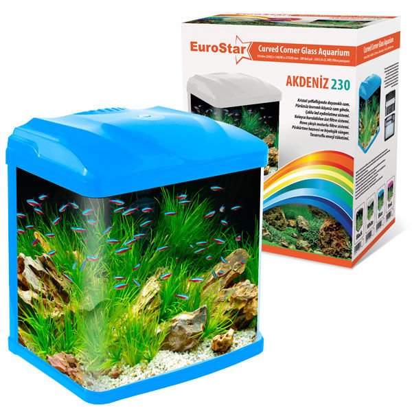 Euro Star Akdeniz Akvaryum Mavi Led 2W 23x16x27.5