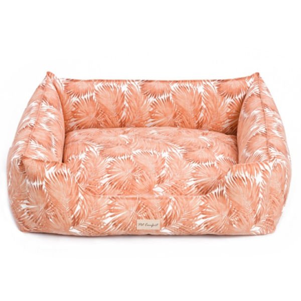 Pet Comfort Alpha Merta Kedi ve Köpek Yatağı Beyaz/Turuncu Small 50x60 Cm