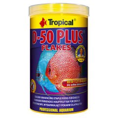 Tropical D-50 Plus Discus Balıkları için Renklendirici Pul Balık Yemi 1000 Ml 200 Gr