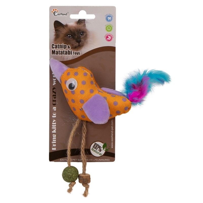Eastland Matatabi ve Catnipli Peluş Kuş Kedi Oyuncağı 12 cm