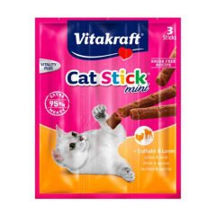 Vitakraft Sticks Tavuk Etli ve Kedi Otlu Kedi Ödül Maması 3x6 Gr