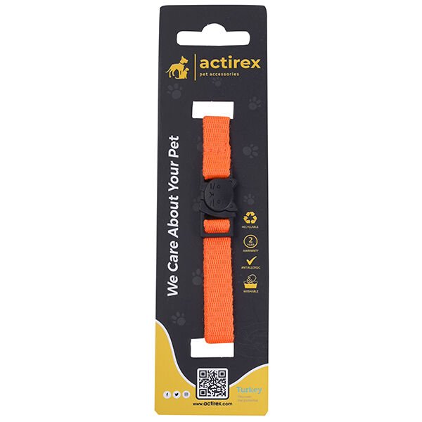 Actirex Neon Kedi Boyun Tasması Turuncu 1x30 Cm