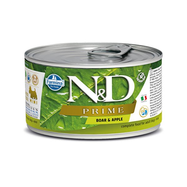N&D Prime Domuzlu ve Elmalı Köpek Konservesi 140 Gr