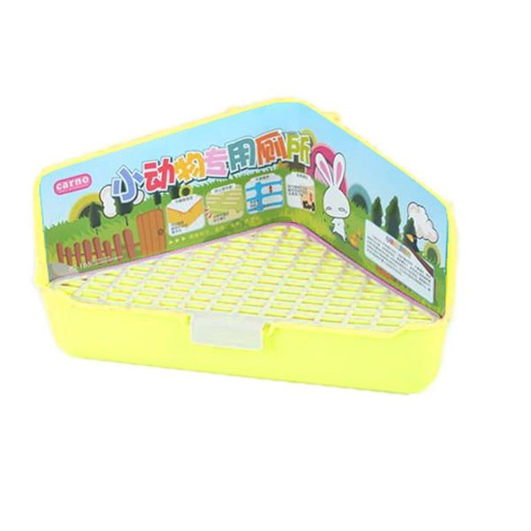 Carno Kemirgen Tavşan Tuvaleti Üçgen Sarı Large 36x20x17 Cm