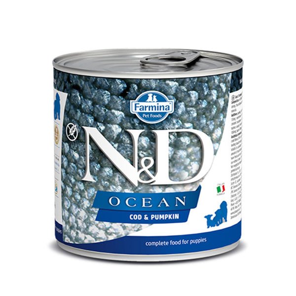 N&D Ocean Morina Balıklı ve Balkabaklı Yavru Köpek Konservesi 285 Gr