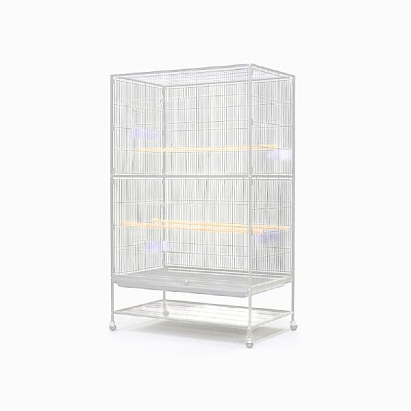 Dayang Tekerlekli Ayak Geniş Papağan Kafesi Beyaz 90x58.4x152.4 Cm